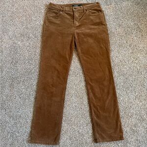 Lauren Ralph Lauren Women’s Brown Corduroy Casual Straight Leg Pants Size 10 M